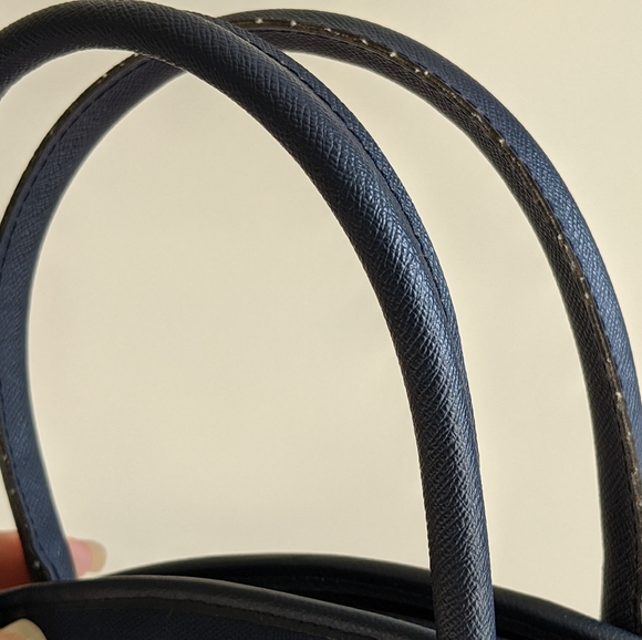 Vintage Pierre Balmain Navy Blue Canvas Tote Bag - Picture 4 of 6